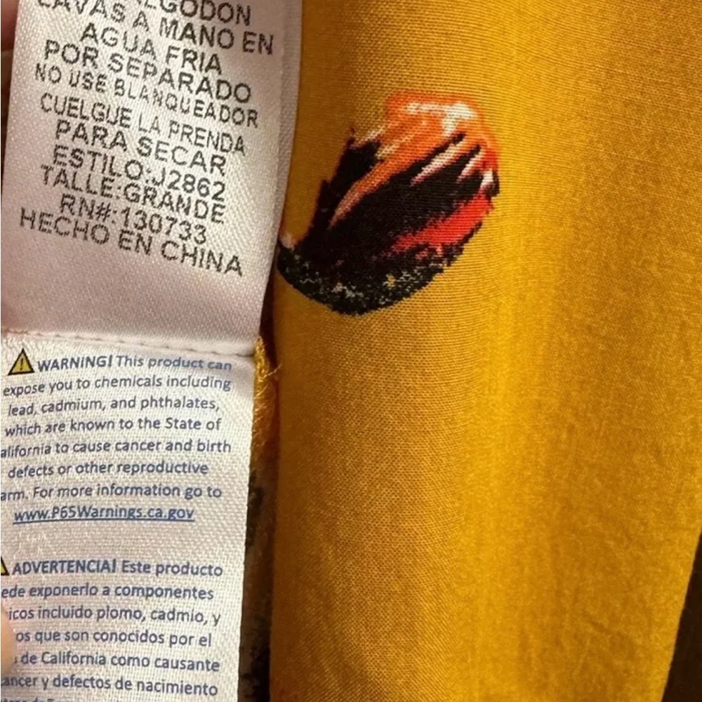 Umgee Kimono Large mustard yellow floral boho wrap hippie Gypsy - Picture 5 of 5